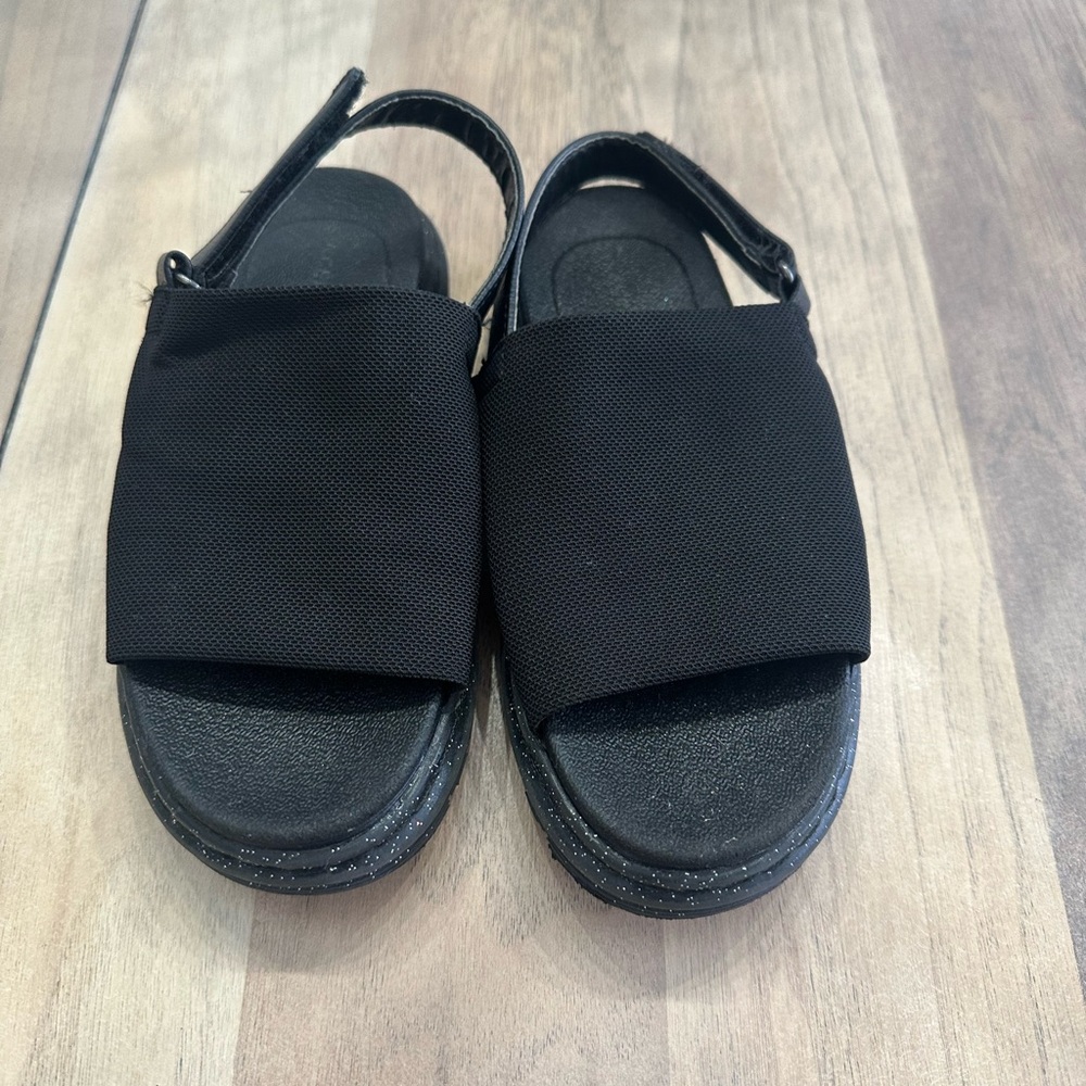 Black Sandals with Adjustable Strap